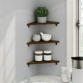 thumbnail image 5 of Pemberly Row Triangle Corner Floating Shelves in Wall Mount Display Set of 3, 5 of 6