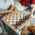 thumbnail image 3 of CHAMAIR Wooden Checkers 2.2in King Figures 32PCS Chess Pieces Only for Chess Board Game, 3 of 9