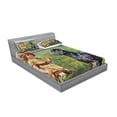 thumbnail image 2 of Ambesonne Colorful Fitted Sheet & Pillow Sham Set, Flower Dog with a Girl, Queen, Multicolor, 2 of 2