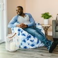 thumbnail image 6 of Big Joe Milano Bean Bag Chair for Kids, Teens, Adults, Ultra-Soft Indigo Tie Dye Faux Fur, Lightweight Seat for Reading Nook and Gaming, 2.5 foot Refillable, 6 of 8
