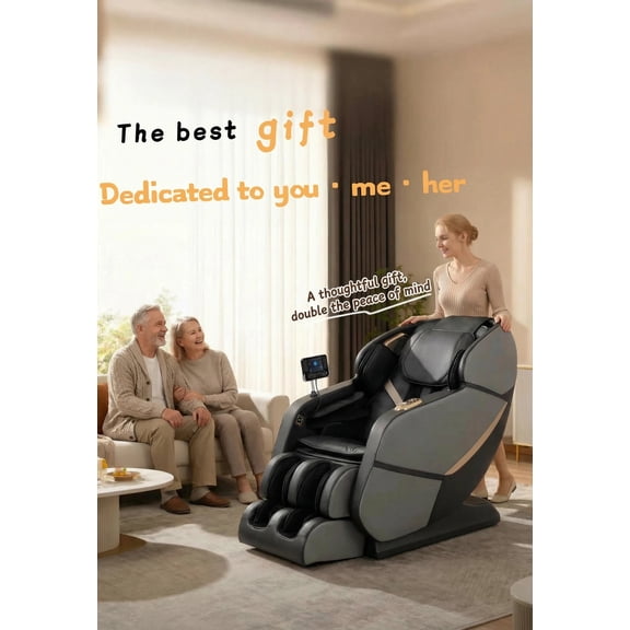 4D Cutting-Edge Massage Chair | Zero Gravity Extra-Long Track, Precisely Relieves Aches and Pains with Pain Points, Dynamic Kneading and Tapping for Exclusive Deep Relaxation.