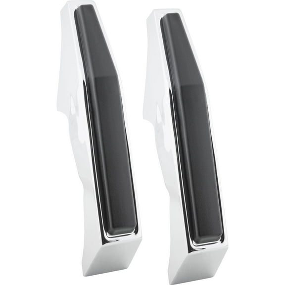 Speedway Motors Chrome Front Bumper Guards for Pickup Trucks, Pair of OE Style Vertical Bumper Protectors with Mounting Hardware, Compatible with 1973-1980 Chevy C10, C20, and C30