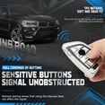 thumbnail image 3 of BINB ROAD Compatible with BMW Key Fob Cover Case Protection Soft TPU Case for X1 X3 X5 X6 1 2 5 7 Series - Silver, 3 of 9