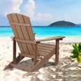 thumbnail image 2 of Cozyhom Big Easy Outdoor Wooden Adirondack Chair, Adirondack Patio Chairs, Weather Resistant For Patio Deck Garden Backyard, Brown, 2 of 10