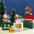 thumbnail image 3 of Snowman Calendario de cuenta regresiva para Navidad, bloques de madera, decoración de mesa para el hogar y la Oficina, 3 of 5