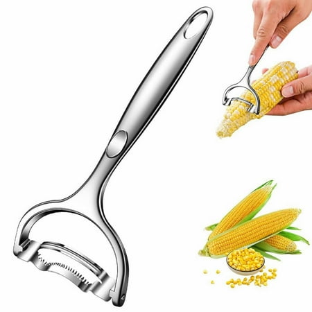 

Clearance！ Souwang Peeler Stainless Corn Planner Latest Stainless Corn Slicer Quick Corn Cob Separator Corn Kernel Remover Tool Quick Corn Cob Cutter Kitchen Gadget
