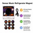 thumbnail image 2 of Halloween Music Box NFC Player with LED Light, 9 Discs Fridge Magnet with Acrylic Artwork for Spooky Holiday Gift, 2 of 6