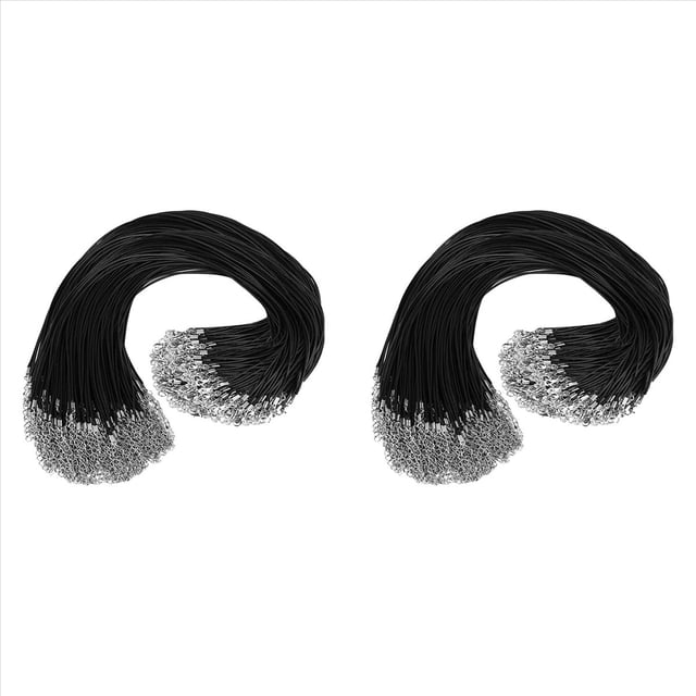 200 Piezas de Cordón de Collar con Cierres, Cordones de Collar para Colgantes, de Collar una Granel de 18 Pulgadas para Suministros de Fabricación de Joyas C