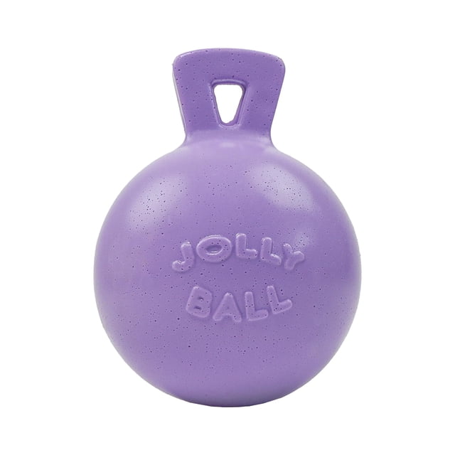 Jolly Pets Tug-n-Toss Pelota de juguete para perros resistente con asa, 6 pulgadas/mediano, morado claro