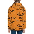 thumbnail image 6 of Pofeuu Trick Or Treat Print Teenage Zipper Hoodie Sweatshirts Hooded Casual Jackets With Pocket For Boys Girls-Small, 6 of 6