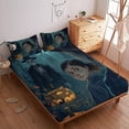 thumbnail image 2 of Bedding Set 3D Pumpkin Witch Skull Printed Fitted Sheet Set with Pillowcase for Kids Adult,Queen (60"x80"), 2 of 6