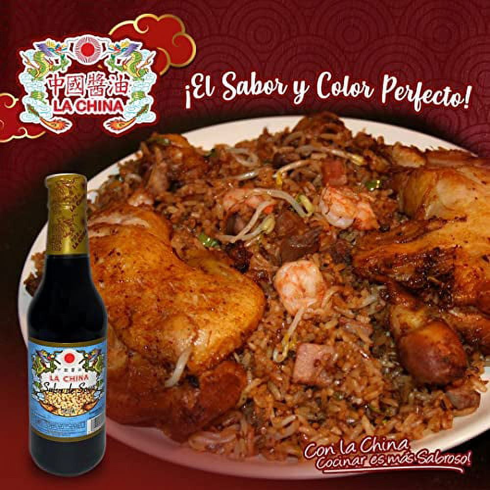 La China, Salsa de Soya de 300 mL / La China, Soy Sauce 10.14 fl Oz (3 Pack)
