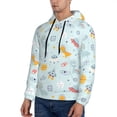 thumbnail image 3 of Fotbe Men's Hoodie with Space With Dino Astronauts Pattern - Kangaroo Pocket Pullover Hooded Sweatshirt, Perfect for Daily Wear, Travel, and Home-Medium, 3 of 7