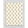 thumbnail image 1 of Sloths Tapestry, Tropical Print of Dancing Sloths and Banana Silhouettes on a Plain Backdrop, Wall Hanging for Bedroom Living Room Dorm Decor, 40W X 60L Inches, Cocoa White Yellow, by Ambesonne, 1 of 2