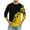 T Shirts for Men Yellow, variant on M-5X Mens T Shirts 3/4 Sleeve Big & Tall Crewneck Tshirts Plus Size Casual Pullover Color-Block Comfort Basic Going Out Workout Tees Tops