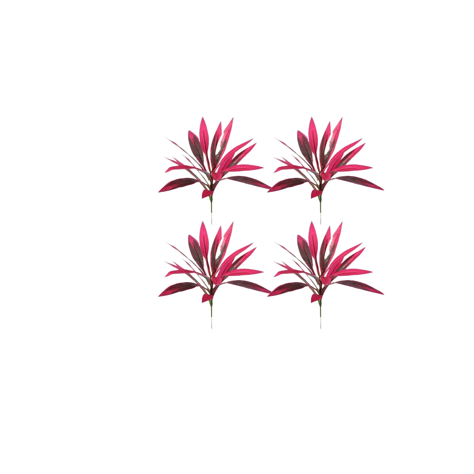 4Pcs Artificial Cordyline Fruticosa Logs Tropcial Plant 21.6in Fake Dracaena Tree for Indoor Outdoor Office Home Living Room Patio Greenery Porch Decor