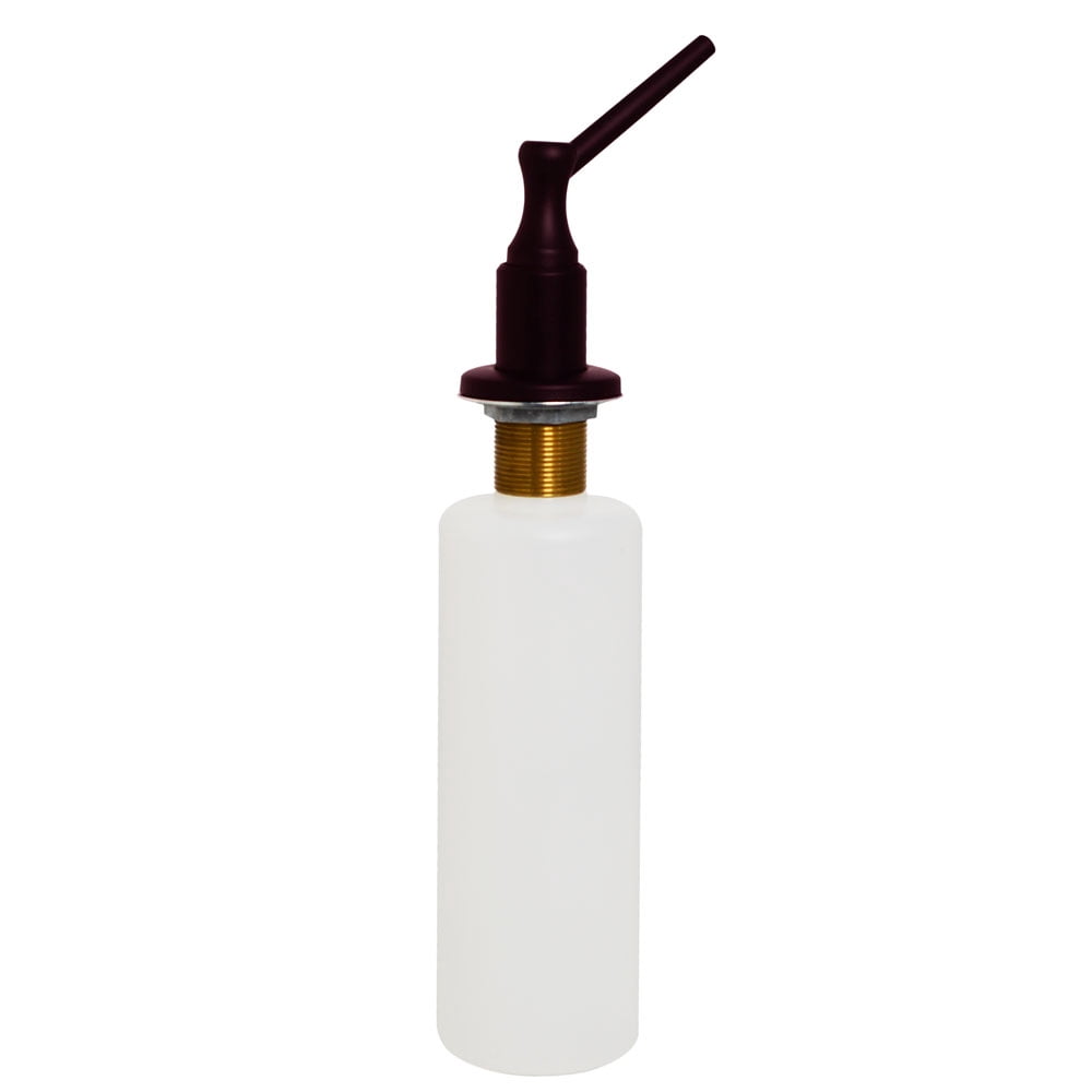 Westbrass Kitchen Sink Deck Mount Liquid Soap Dispenser with Refillable 12 oz Bottle, Oil Rubbed Bronze