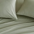 thumbnail image 4 of Great Bay Home 100% Cotton Sateen 4-Piece Bed Sheet Set (Sage Green, California King), 4 of 6