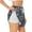 White, variant on Marine Nautical Printed 2 in 1 Women's Workout Shorts for Athletic Gym Running Shorts with Phone Pockets-Medium