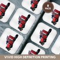 thumbnail image 6 of 3drose, Metallic Red Semi Truck in Three Quarter View, Set of 8 Coasters - Soft, 6 of 7