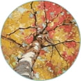 thumbnail image 2 of Unique Loom Outdoor Botanical Collection Area Rug - Autumn (3' 3" Round Multi/Red), 2 of 9
