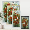 thumbnail image 4 of Bouquet Of White and Red Wildflowers 30 in x 40 in Framed Painting Canvas Art Print, by Designart, 4 of 5