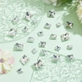 thumbnail image 4 of 110 Pcs Mini Clear Pointed Back Rhinestone 8/10/12/14mm Square Faceted Glass Rhinestones No Hole Clear Glass Gems Crystal Jewelry Embellishments with Plated Back for DIY 1 Box, 4 of 9