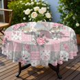thumbnail image 4 of Pioneer Flower Floral Print Pattern Round Tablecloth 60 X 60 Inch, Wrinkle Resistant Wipeable Table Cloth for Kitchen Dining Picnic Patio Party, 4 of 6