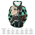thumbnail image 2 of Demon Slayer Unisex Adult Hoodie Casual Hooded Sweatshirt Pullover Novelty 3D Printed Sweater Jacket L, 2 of 8