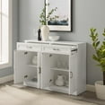 thumbnail image 3 of Crosley Furniture Stanton Traditional MDF Wood Sideboard in White, 3 of 17