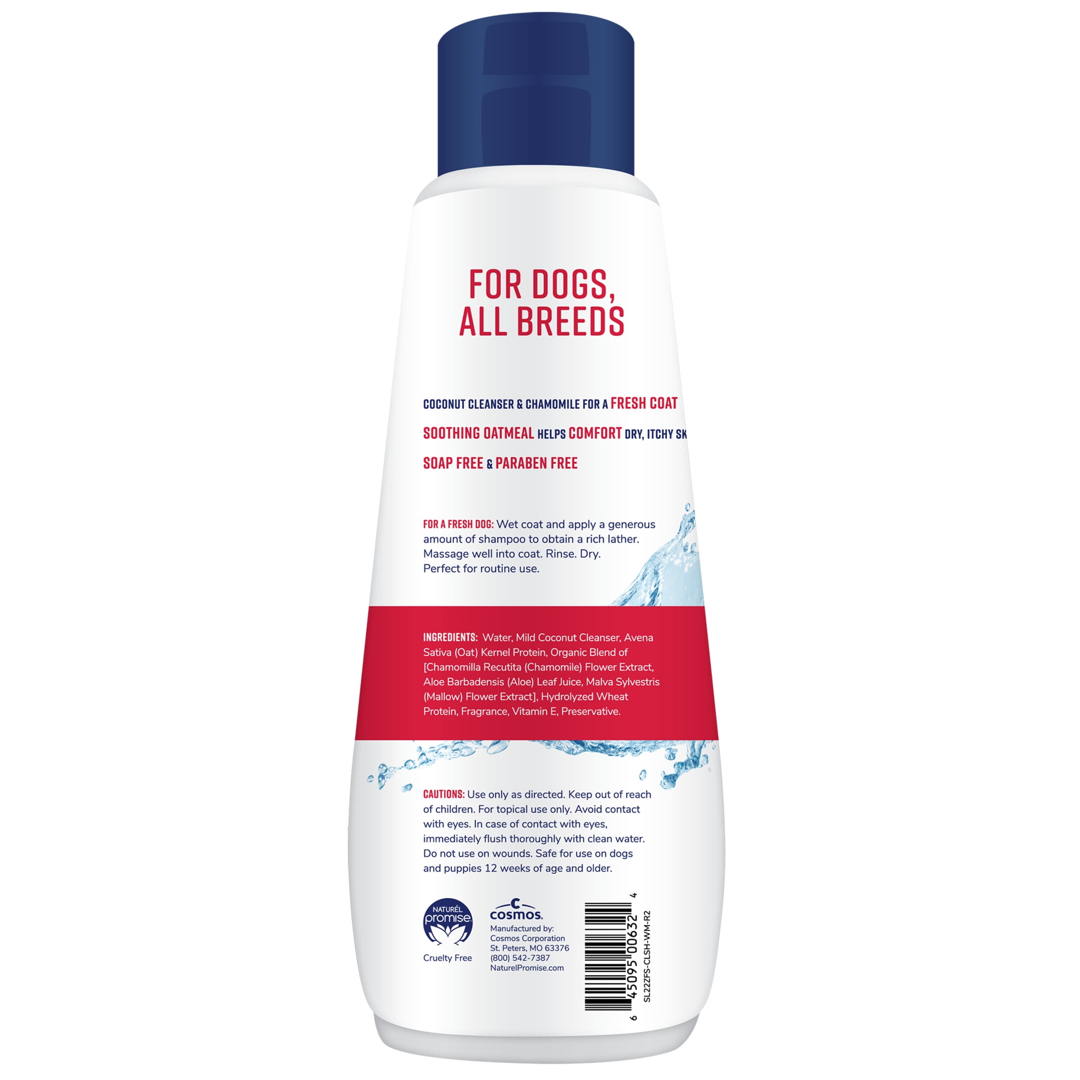 Naturel Promise Fresh & Soothing Oatmeal Dog Shampoo, For Dogs, 22 oz