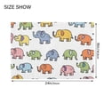 thumbnail image 3 of Toilet Rug Rectangle Bathroom Rugs Non-Slip Soft Plush Machine Washable Contour Bath Mat Elephants Line Art 24x16, 3 of 9