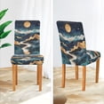 thumbnail image 3 of Yayeee 2 Pack Dining Chair Covers Stretch Parson Chairs Slipcovers Seat Protector, Green Mountains, 3 of 6