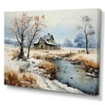 thumbnail image 2 of Designart "Countryside Snowy Simplicity Winter VII" Landscapes Canvas Wall Art, 2 of 5