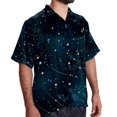 thumbnail image 2 of Virgo Constellation Men's Short Sleeve Printed Poplin Beach Shirts with Spread Collar - Casual Button Down Summer Tops for Unisex, 2 of 6