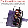 thumbnail image 5 of Wallet Case for Samsung Galaxy Z Fold 4 5G, 3D Butterfly Flower PU Leather with Credit Card Slots Holder Magnetic Closure Folio Phone Cover for Samsung Galaxy Z Fold 4 Rhinestone Deep Purple, 5 of 14