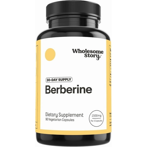 Wholesome Story 1500mg Berberine Supplement for Hormonal Balance & Metabolic Health, 90 Capsules