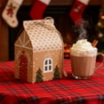 thumbnail image 2 of Shoreew 24 Pcs Christmas Cottage Gift Box 3D Pop Up House Shaped Gift Box Paper Treat Box for Holiday Party Favors Cookie Candy Packaging, 2 of 7
