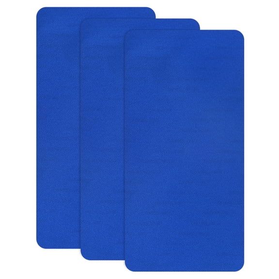 Uxcell 3-Pack Polyester Repair Patches, 7.9 x 3.9" Self-Adhesive Fabric Repair Patches for Sofas, Sapphire Blue