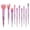Pink, variant on BSROLUNA 10Pcs Stylish Glitter Handle Makeup Brush Set Pink Make up Brushes Comfortable