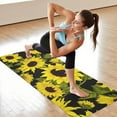 thumbnail image 6 of Black Green Stem Sunflower Pattern Hot Yoga Mat Towel Non Slip for Hot Yoga - Quick-Drying Yoga Mat Cover with 4 Corner Pockets with Travel Bag - Hot Yoga Towel Non Slip 74"x26", 6 of 6