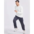 thumbnail image 6 of Pinspark Men's Long Sleeve Shirts Crew Neck T-Shirt Casual Pullover Tees Soft Stretch Basic Tee Shirt with Zipper Pocket, 6 of 7