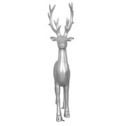 Universal Statues Standing Stag Reindeer Outdoor Christmas Statue - 71 - Silver