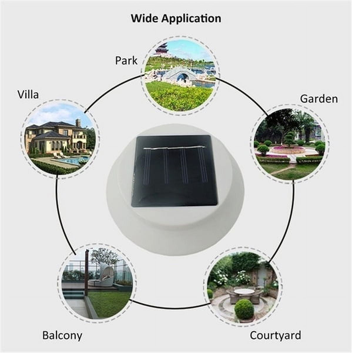 1/2/4/6 LED Solar Powered Light Outdoor Fence Roof Gutter Garden Yard Wall Lamp Garden Street Lighting Energy-saving Lights LED