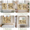 thumbnail image 6 of Beige Map Tier Curtains, Retro Farmhouse Abstract Illustration Art Light Filtering Kitchen Curtains, 2Pcs Rod Pocket Half Window Treatments Panels for Sink Cafe Cabinet Basement 27.5x45 Inches, 6 of 9