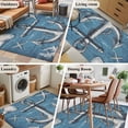 thumbnail image 5 of 3'x5' Area Rugs, Blue Nautical Anchor Indoor Outdoor Area Rug for Living Room Bedroom, Summer Coastal Ocean Starfish Shell Washable Bathroom Rugs Kitchen Floor Carpet Mats Home Decor Aesthetic, 5 of 8