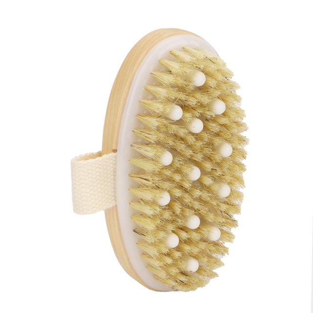 Body Brush Scrubber Wood Frame Massage Improve Blood Circulation Cellulite Treatment Dry Body Brush Lymphatic Drainage for Relieving Fatigue ANGGREK Otros
