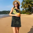 thumbnail image 3 of Easygdp MoonNight Sky Crow para Vestido Transpirable de Mujer, Vestido Suelto de Manga Corta con Pliegues y Bolsillos para el Verano, 3 of 7