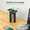 Automatic Pop Up Outlet for Countertop with 15W Wireless Charger, 75W