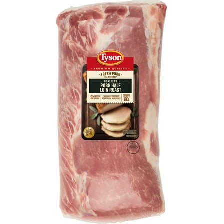 Tyson All Natural Fresh Pork Half Loin Roast, Boneless, 3.8 - 5.5 lb